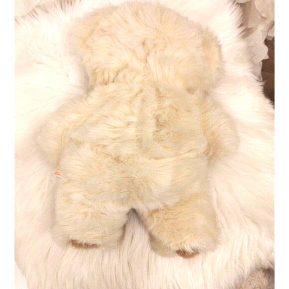 14" Baby Polor Teddy Bear Ivory Plush Stuffed Toy Adorable Face Cuddly Soft - Picture 10 of 13